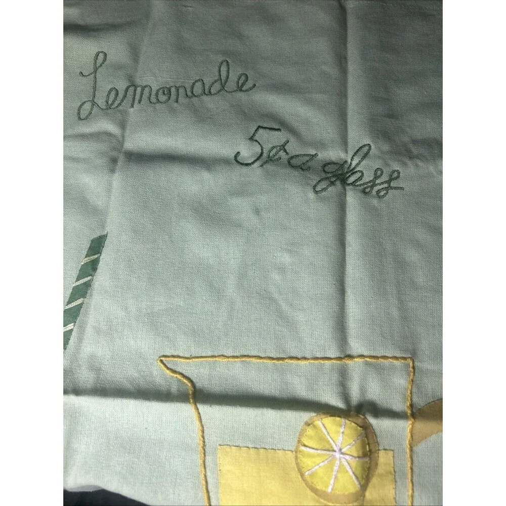 Kitchen Dish Towels Set Of 2 Lemonade 5c A Glass By tag 100% Cotton Summer Lemon